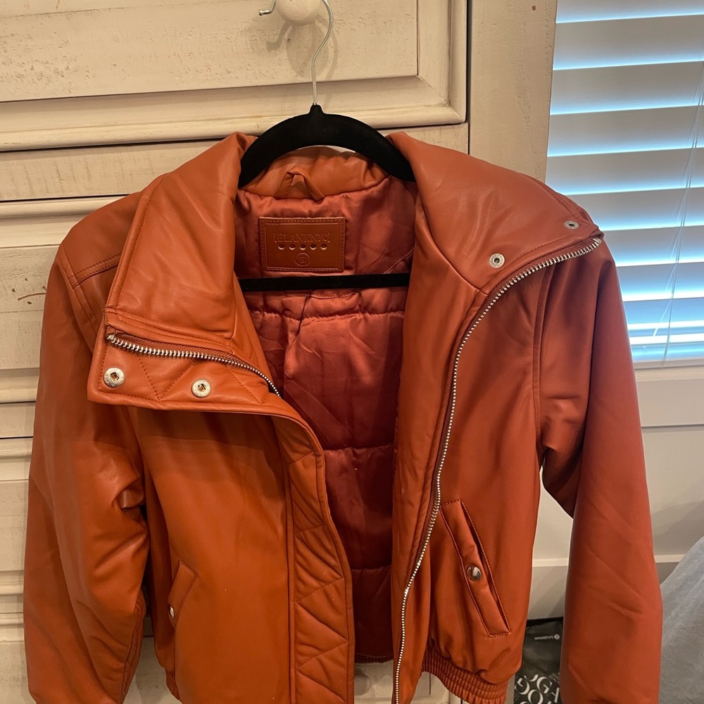 Blank NYC Brown Moto Bomber